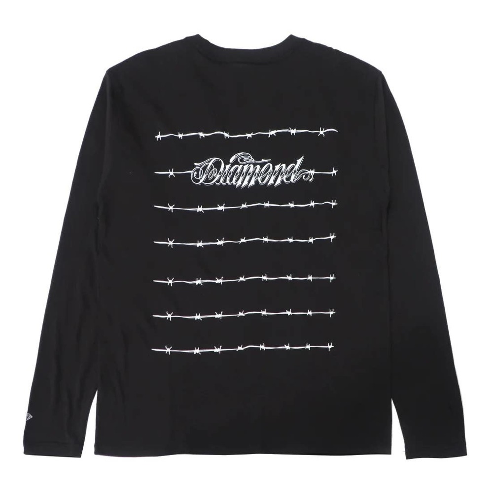 Diamond Supply Co. Men's Barbed Wire Long Sleeve Tee T-Shirt - Black - Picture 2 of 2